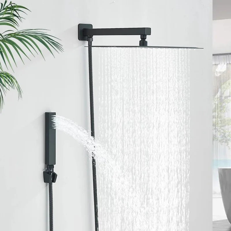 Chuveiro Para Banheiro Com Chuveirinho Manual e Desviador Kit Completo Tamanho 30x30 - imagem do produto 2