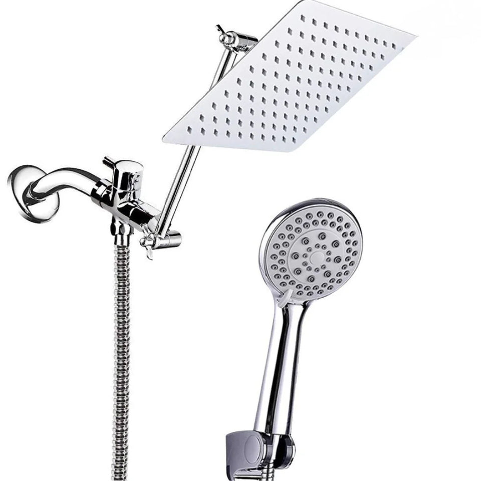 Chuveiro Para Banheiro e Ducha Manual De Parede 25x25cm Inox Cromado - foto principal