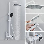 Conjunto Chuveiro Ducha Inteligente Display Digital Misturador - Chuveiro Para Banheiro Branco