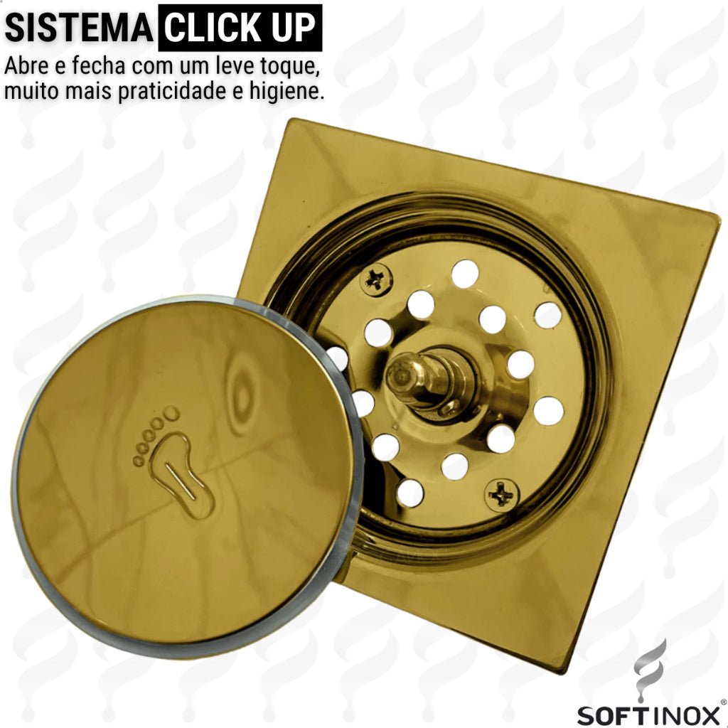 ralo inteligente 15x15, ralo inteligente, ralo de click, ralo de banheiro inteligente, ralo click preto, ralo click 15x15, ralo click 10x10, ralo click, ralo 10x10 inox,