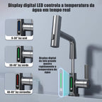 Torneira digital cascata para banheiro com design moderno