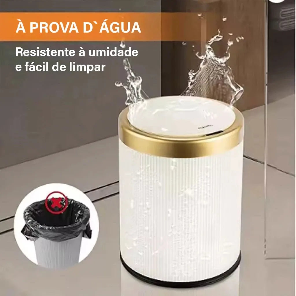 Lixeira Para Banheiro Moderna Redonda 12 Litros - imagem do produto 4