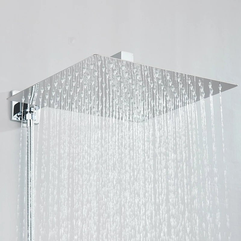 Chuveiro Para Banheiro Com Chuveirinho Manual e Desviador Kit Completo Tamanho 30x30 - Torneiras Royal