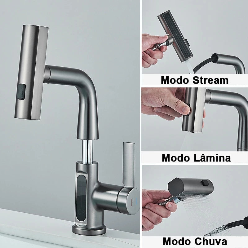 Torneira para Banheiro Monocomando Digital Cascata - Torneiras Royal 4
