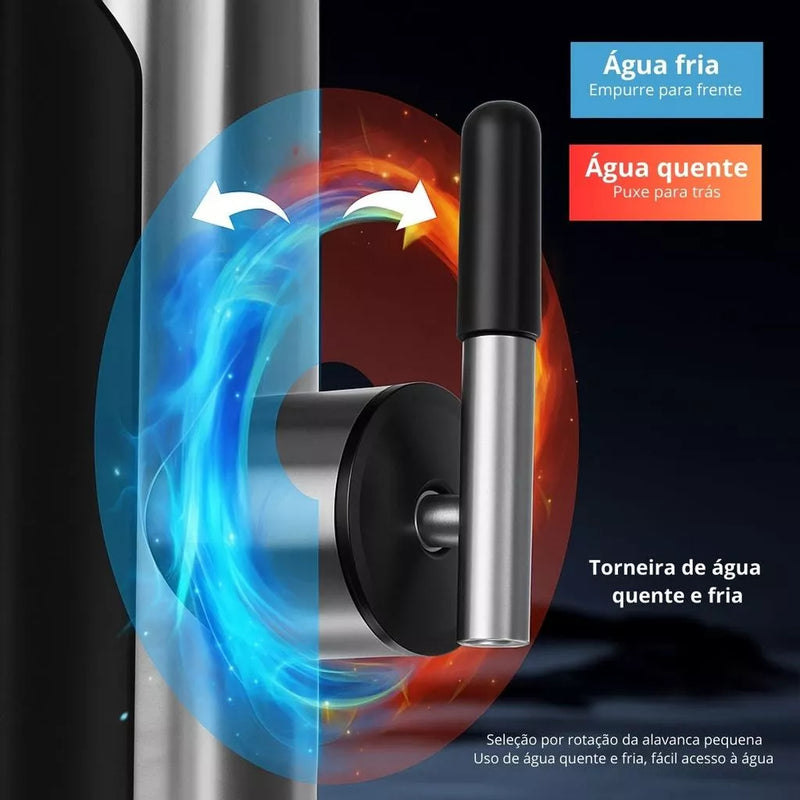 Torneira Elétrica Para Cozinha Banheiro Com Visor de Temperatura Regulagem e Giratória 360° - aquecimento instantâneo