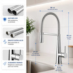 Torneira Para Cozinha Monocomando Pull-Out Royal Valence - Torneiras Royal 2