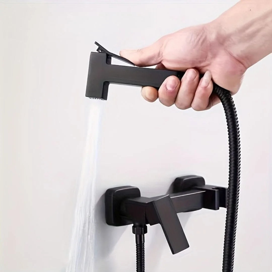 Ducha Higiênica Para Banheiro 100% Metal Com Suporte Acoplado Royal Square - Torneiras Royal