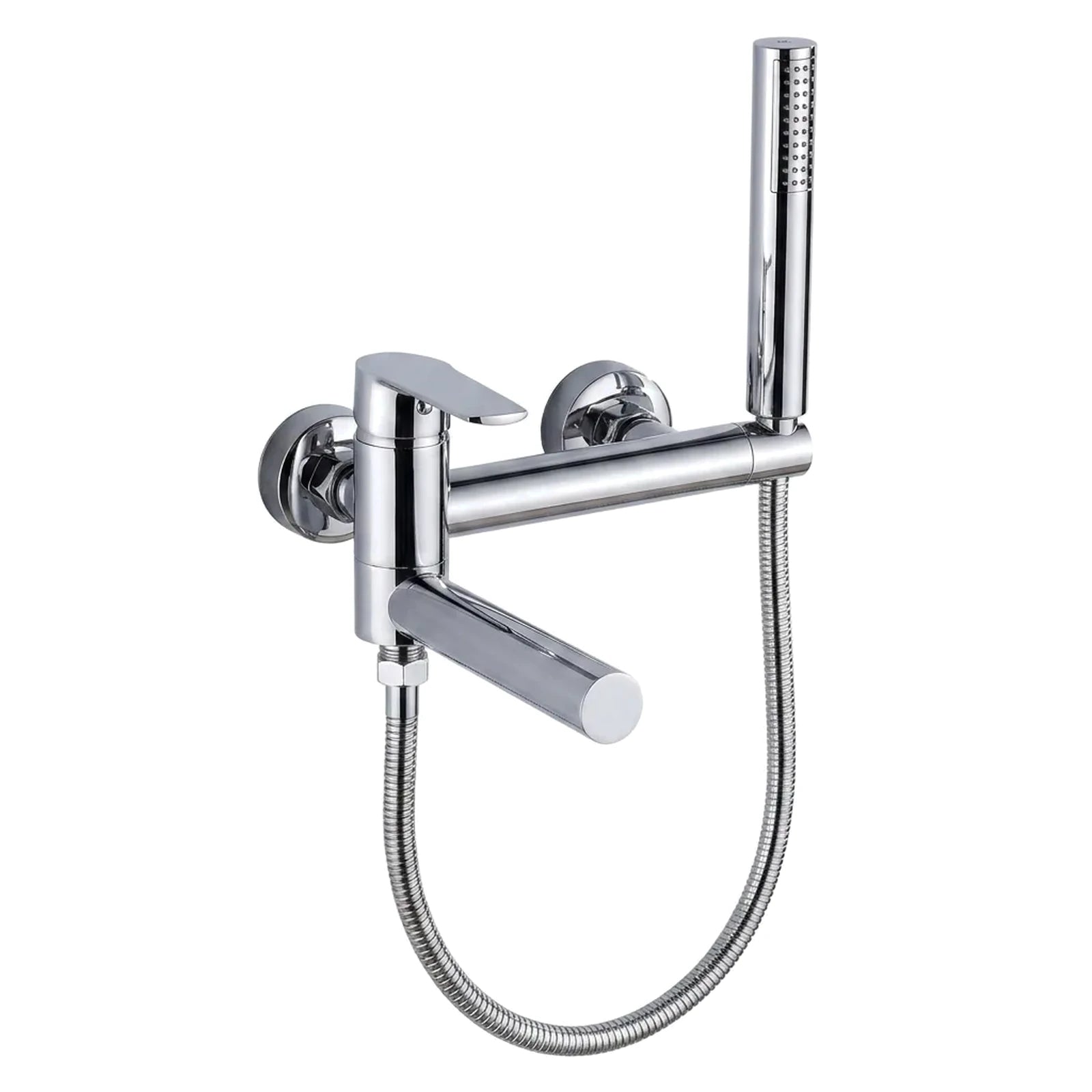 Ducha higiênica Royal Concept cromada com misturador monocomando e ducha manual, foto em fundo branco - Torneiras Royal