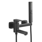 Conjunto de ducha higiênica Royal Digital preto com misturador de água quente e fria e ducha manual, foto em fundo branco