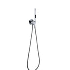 Ducha higiênica Royal Orion cromada em aço inox 304 com registro redondo e mangueira metálica, foto em fundo branco