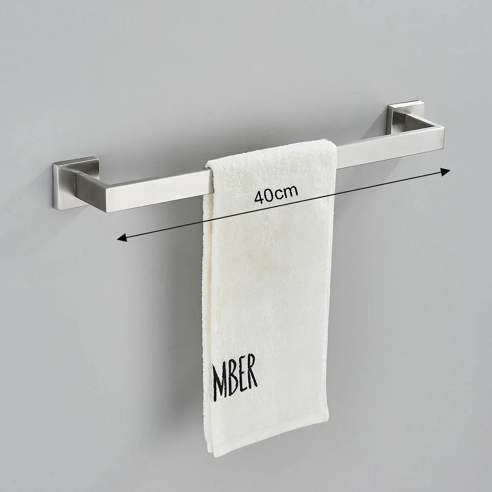 Kit Acessórios Metais Para Banheiro Inox - Porta Toalha
