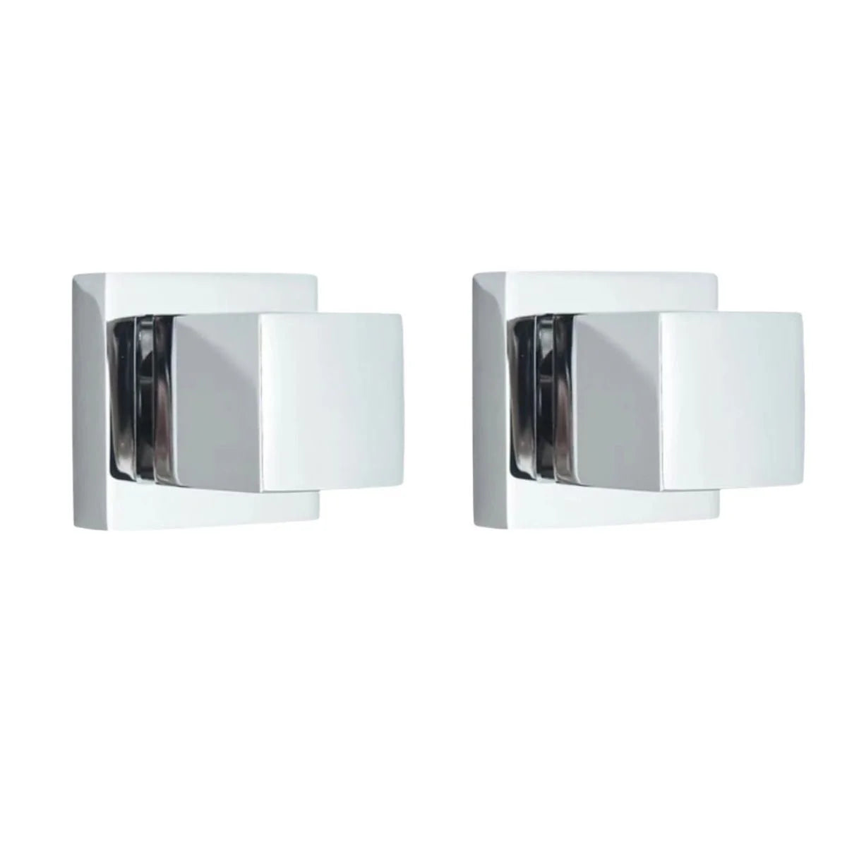 Kit De Acabamento Para Registro Chuveiro 1/2 ou 3/4 Polegadas Metal Pressão Gaveta Padrão Banheiro - Kit Cromado