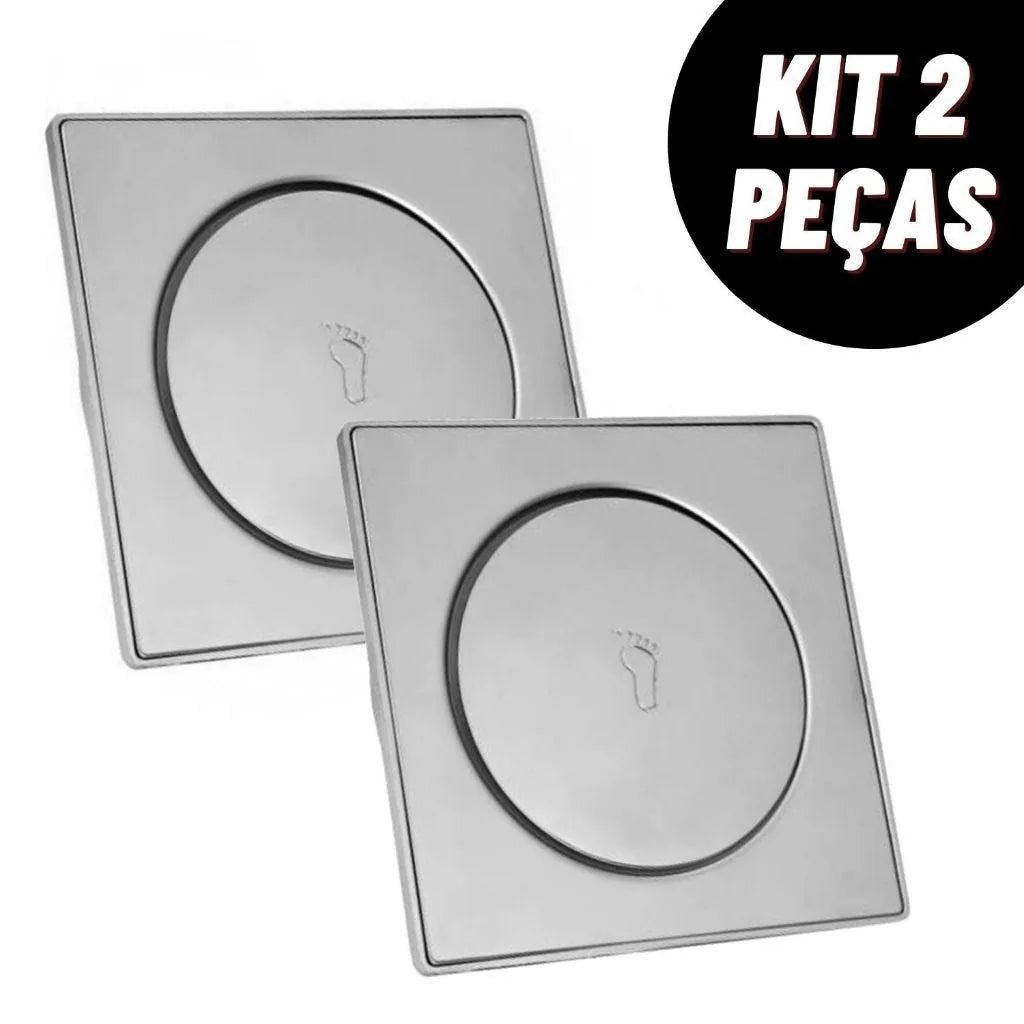 Kit Ralo Inteligente Click Inox Banheiro Lavabo Veda Cheiro Inox 201 - foto principal