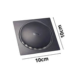 Kit Ralo Inteligente Click Quadrado Preto Inox Banheiro Lavabo Veda Cheiro Inox 201 - 10x10 cm