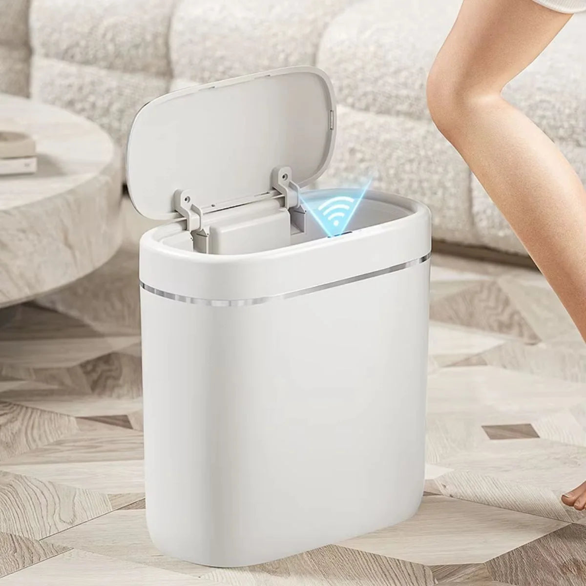 Lixeira Automática Para Banheiro Com Sensor Modelo Slim - imagem do produto 2