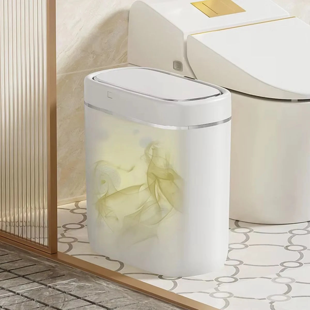 Lixeira Automática Para Banheiro Com Sensor Modelo Slim - imagem do produto 4