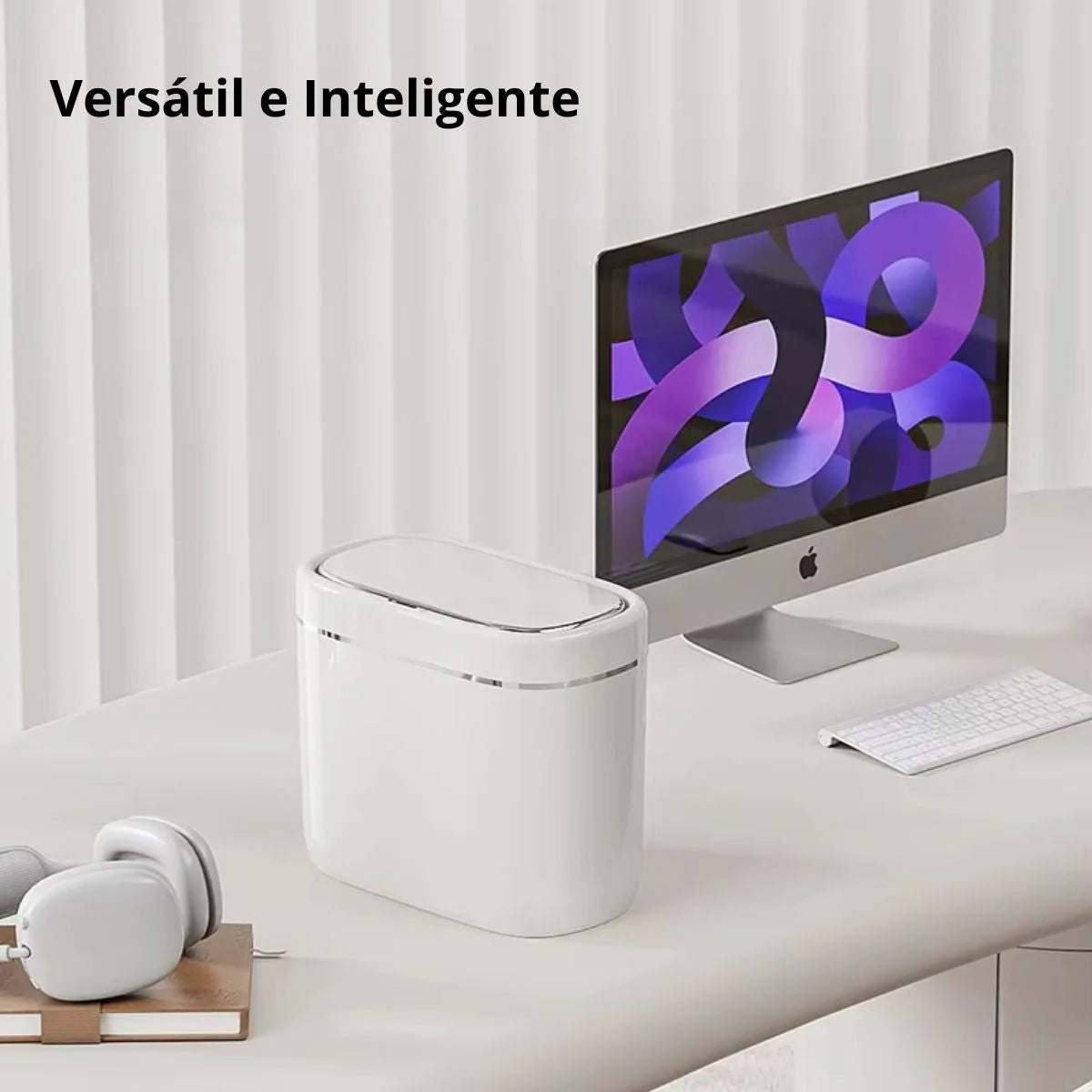 Lixeira Automática Para Banheiro Com Sensor Modelo Slim - imagem do produto 6