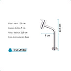 Torneira para Banheiro e Lavabo Bica Baixa Inox Link 45° Royal - imagem 5