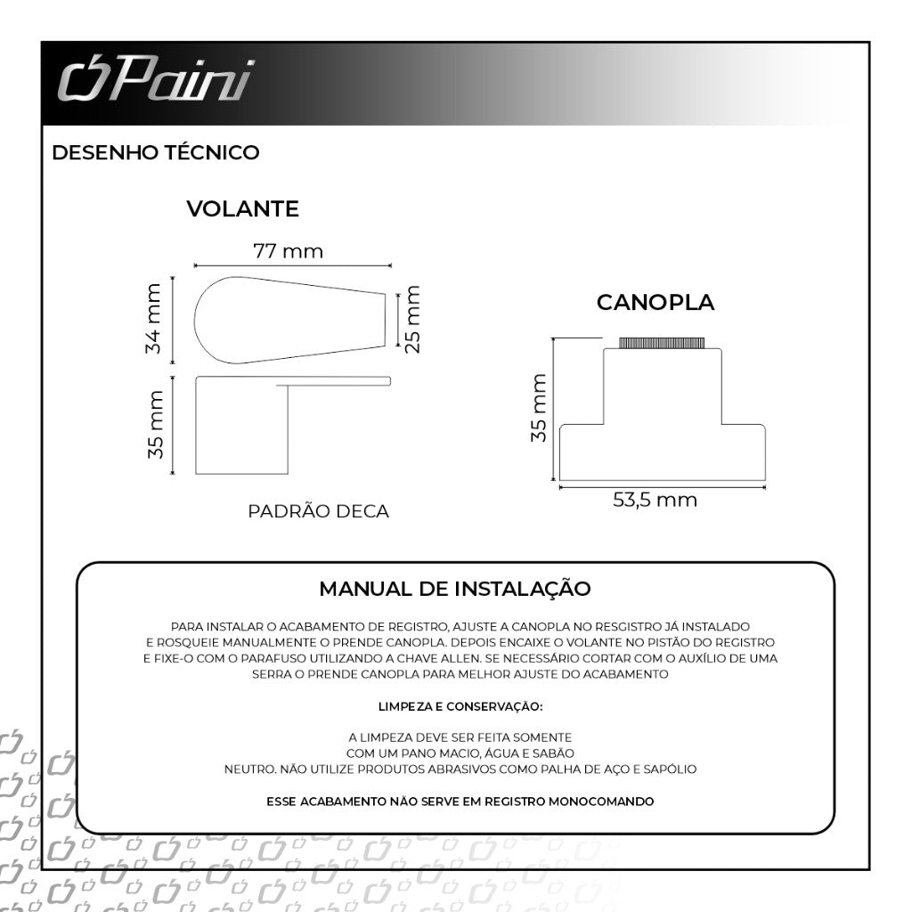Acabamento para Registro Quadrado Cromo Escovado Padrão Deca Royal - imagem 5