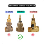 Acabamento para Registro Alavanca 50 mm 1 1/2 Níquel Escovado Royal - imagem 5