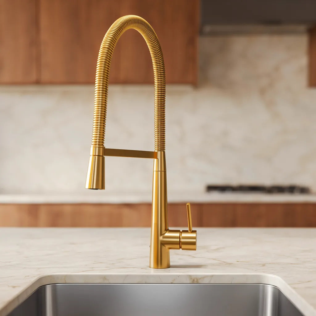 Royal Valence Dourado — vista frontal em cozinha sofisticada