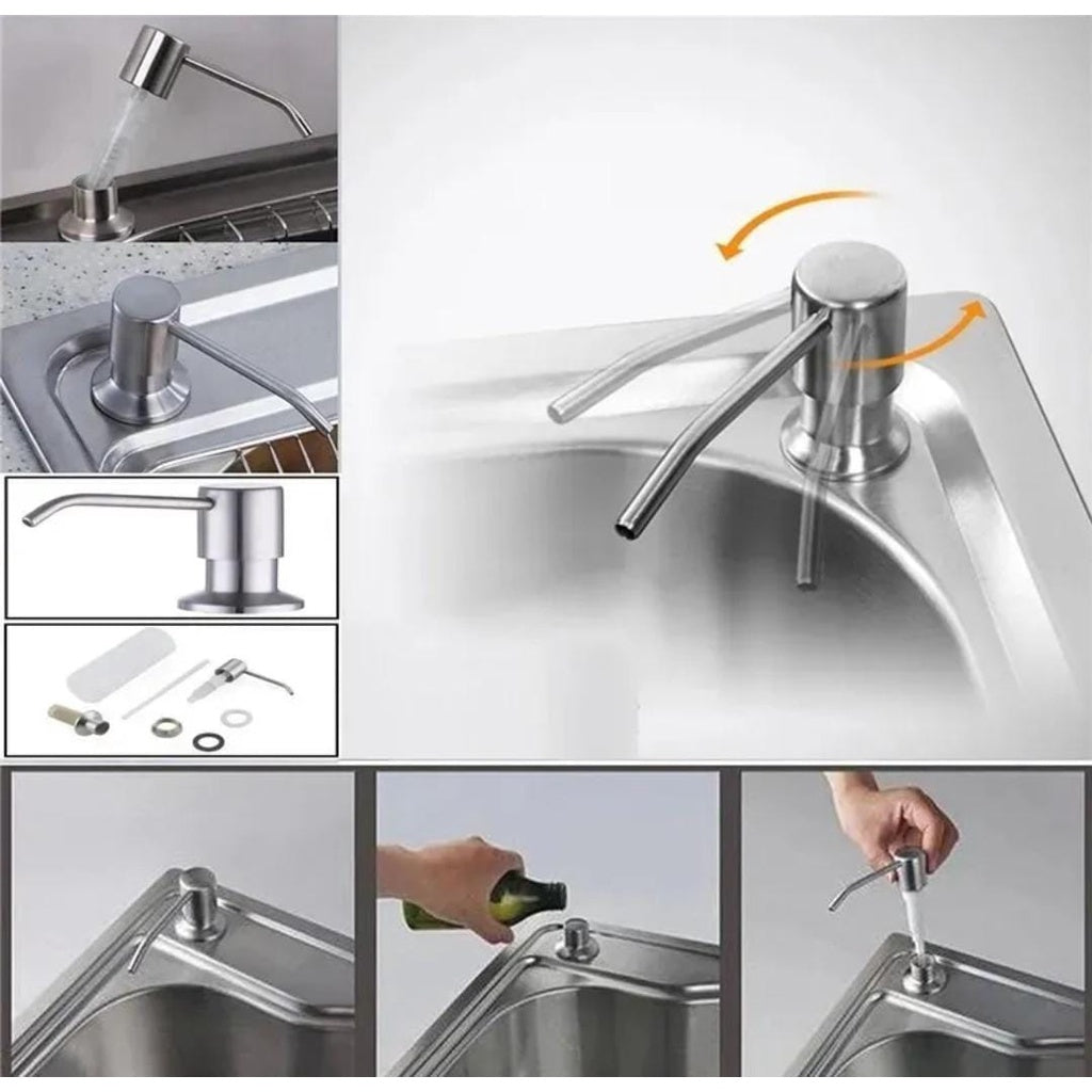 Dispenser de Detergente de Embutir Cromado 500 ml Royal - imagem 5