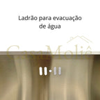 Cuba Gourmet Quadrada 50x40 cm Inox Escovado com Acessórios Royal - imagem 3