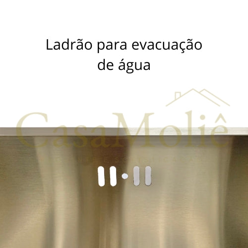 Cuba Gourmet Quadrada 50x40 cm Inox Escovado com Acessórios Royal - imagem 3