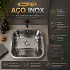 Tanque para Lavanderia 40x34 cm Inox 304 Polido Royal - imagem 4