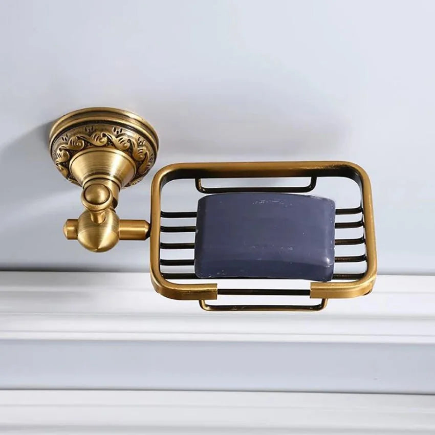 Porta Sabonete Luxo Dourado Escovado GoldenGleam - imagem do produto 3