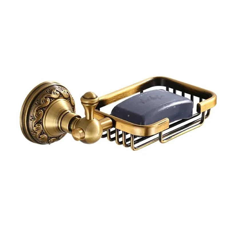 Porta Sabonete Luxo Dourado Escovado GoldenGleam - imagem do produto 5