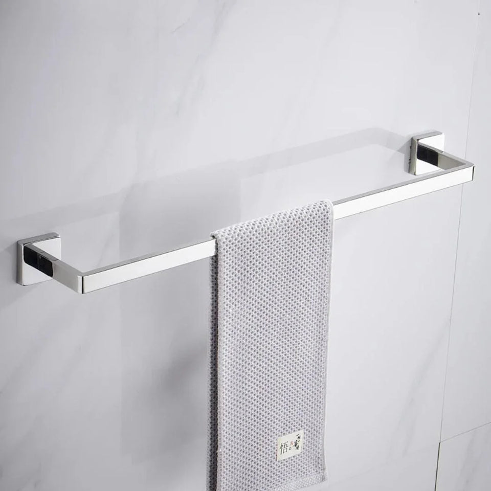 Porta Toalha Para Banheiro Cromado Premium - foto principal