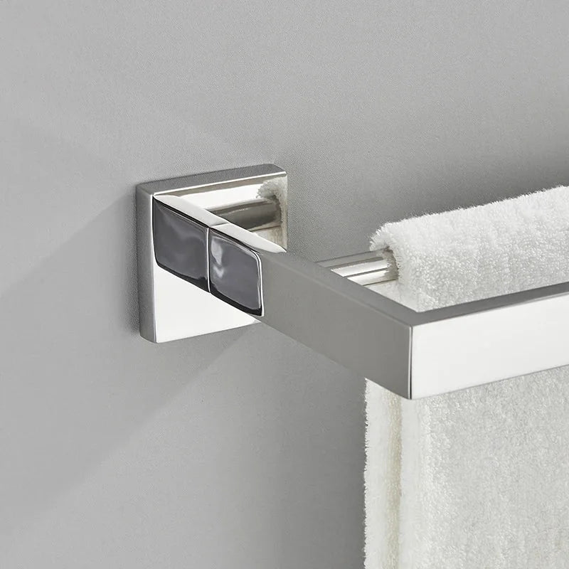 Porta Toalha Para Banheiro Cromado Premium - imagem do produto 2