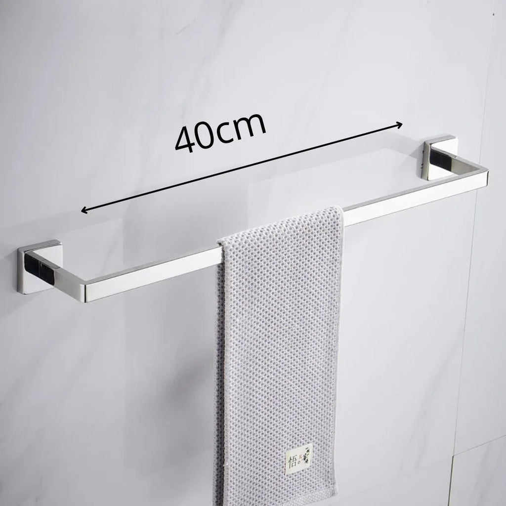 Porta Toalha Para Banheiro Cromado Premium - Porta Toalha Para Banheiro 40cm