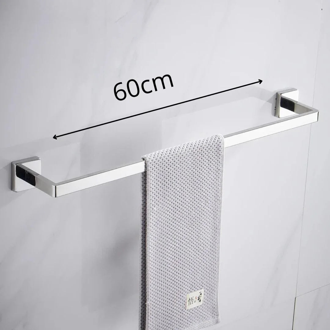 Porta Toalha Para Banheiro Cromado Premium - Porta Toalha Para Banheiro 60cm