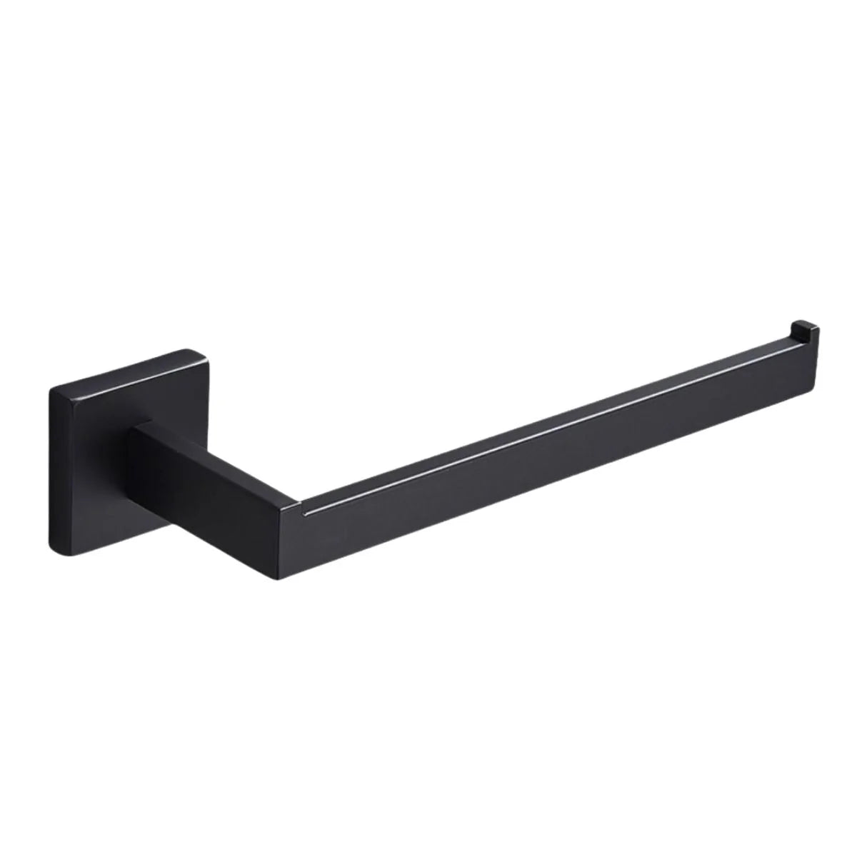 Porta Toalha Rosto Para Banheiro 26cm Aço Inoxidável - Porta Toalha Rosto Preto