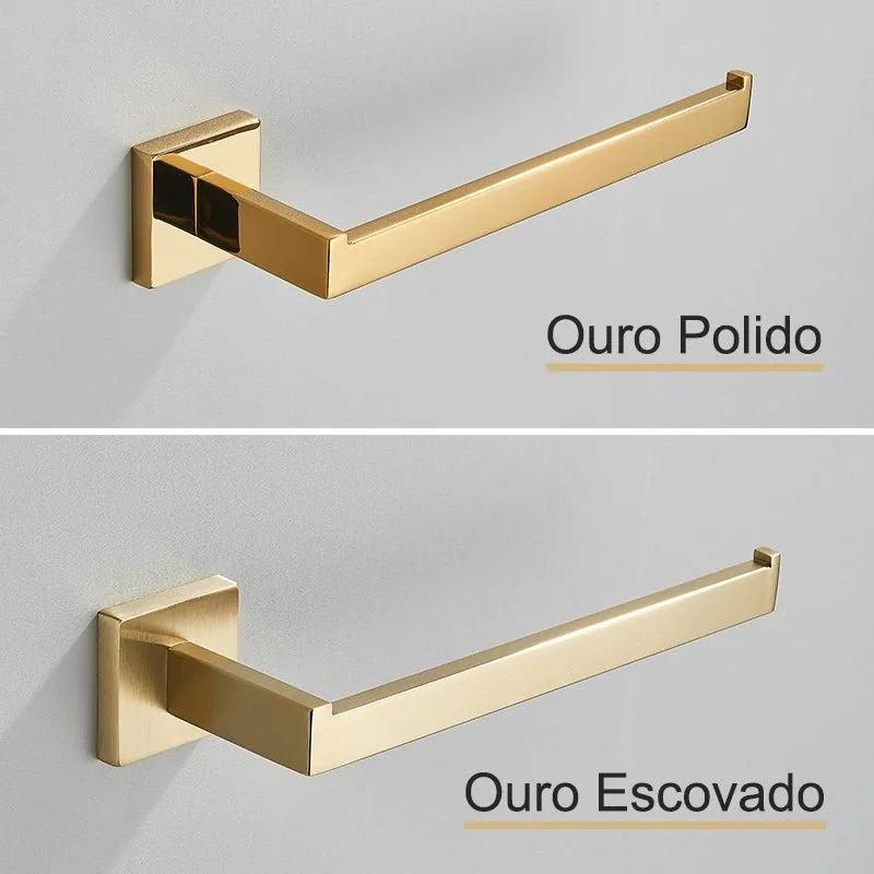 Porta Toalha Rosto Para Banheiro 26cm Aço Inoxidável - imagem do produto 4