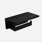 Porta Toalhas Para Banheiro Conjunto Completo Veneza Preto Fosco - Porta Papel Higiênico