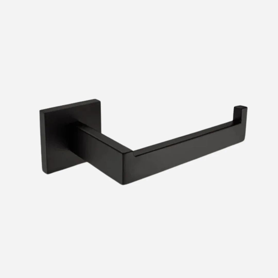 Porta Toalhas Para Banheiro Conjunto Completo Veneza Preto Fosco - Suporte Papel Higiênico