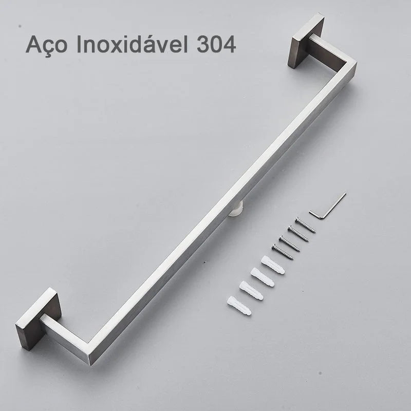 Porta Toalhas Para Banheiro Inox 40cm - imagem do produto 6