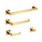 Porta Toalhas Para Banheiro Kit Completo 4 Peças Inox 60cm Royal Elegance - Porta Toalhas Para Banheiro Dourado