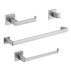 Porta Toalhas Para Banheiro Kit Completo 4 Peças Inox 60cm Royal Elegance - Porta Toalhas Para Banheiro Níquel Escovado