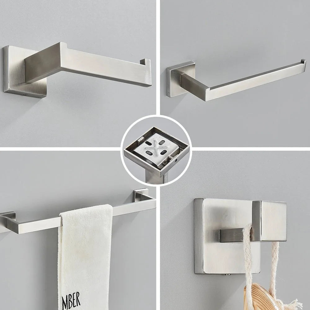Porta Toalhas Para Banheiro Kit Completo 4 Peças Inox 60cm Royal Elegance - imagem do produto 7
