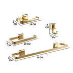 Porta Toalhas Para Banheiro Kit Completo 4 Peças Para dourado Royal Prestige