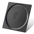 Ralo Click De Banheiro Inteligente Inox Quadrado Veda Cheiro - Preto Fosco 15x15 cm