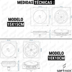 Ralo Click De Banheiro Inteligente Inox Quadrado Veda Cheiro - imagem do produto 6