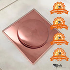 Ralo De Banheiro Click Inteligente 10x10 cm Inox rosé - rosé