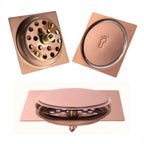 Ralo De Banheiro Click Inteligente 10x10 cm Inox rosé - rosé