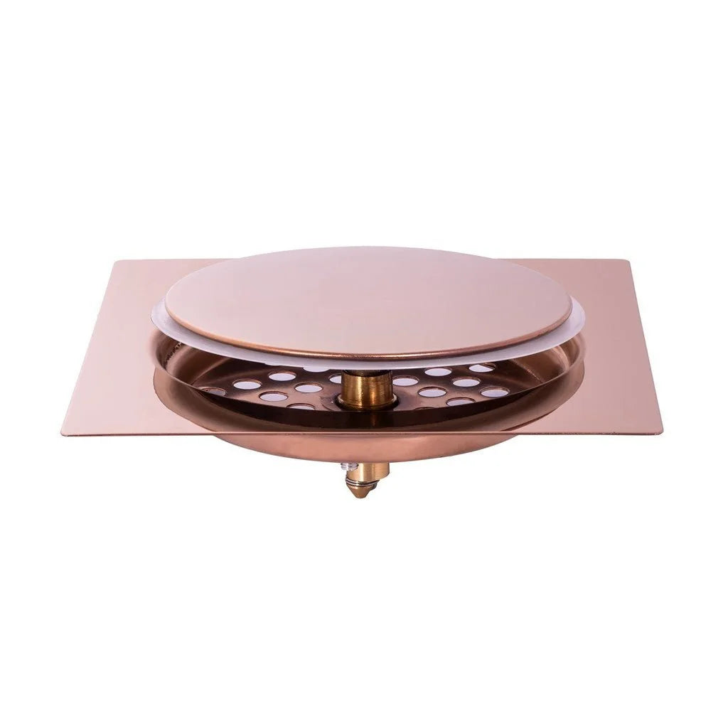 Ralo De Banheiro Click Inteligente 10x10 cm Inox rosé - rosé