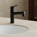 Torneira 3 Funções com Bica Extensível Inox 304 — Preto ambientado